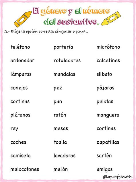Plurals Worksheets Spanish Worksheets Spanish Vocabulary Spanish Lessons Spanish Class