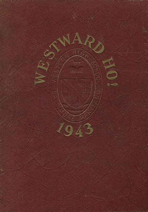 1943 Yearbook From Western High School 407 From Baltimore Maryland