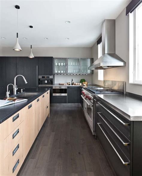 Bare brick walls is another very popular feature of industrial style. Modern Industrial Kitchen and Bath - Contemporary ...