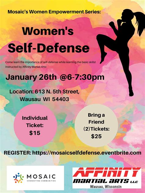 Mosaics Empowerment Series Womens Self Defense — Mosaic Of North Central Wisconsin