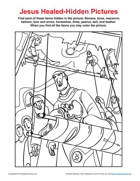 Paralyzed Man Lowered Through Roof Coloring Page Learning How To Read