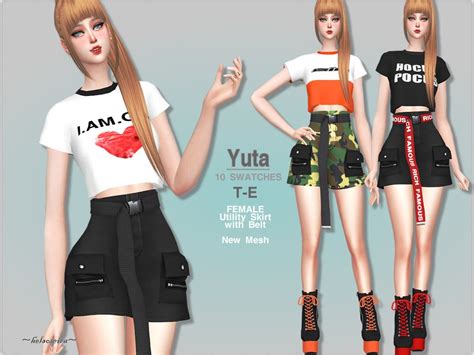 Helsoseiras Yuta Mini Skirt Mini Skirts Sims 4 Clothing Sims 4