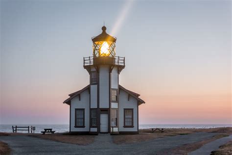 A Vibrant Sunset At Point Cabrillo Lighthouse Wild Lanterns