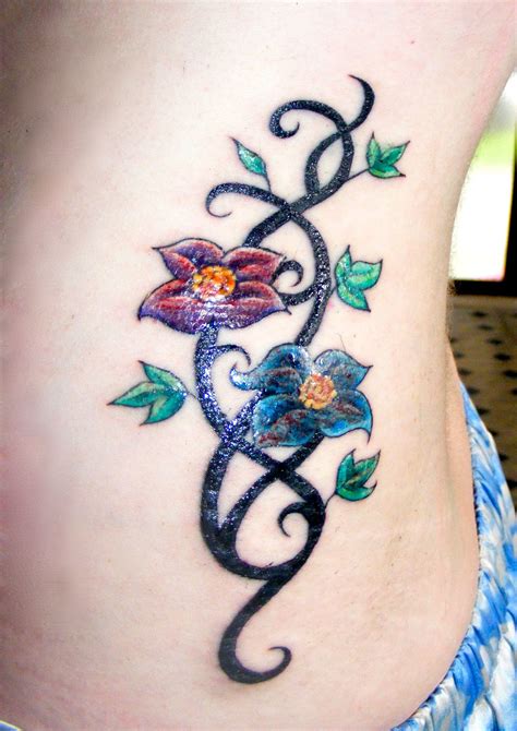Flower Vine Tattoo With Images Foot Tattoos Picture Tattoos