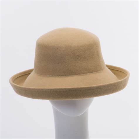 Kettle Brim Dome Shape Felt Plain Hats W0124 Sun Yorkos Zoria