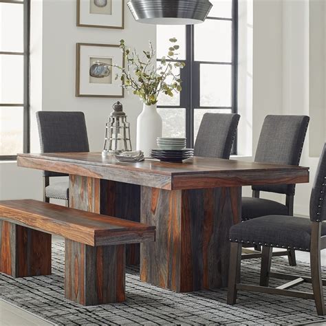 Ample width and storage makes it perfect to manage your office/study area in a clutter free manner. Scott Living Grey Sheesham Wood Dining Table at Lowes.com