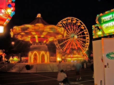 Amusement Park Rides At Night