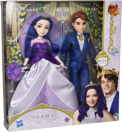Disney Descendants Royal Wedding Doll Set With Mal And Ben Evie And