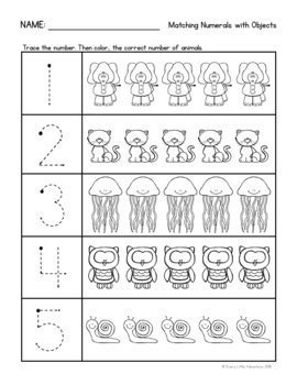 preschool number worksheets 1 10 by every little adventure