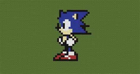 Sonic Pixel Art Minecraft Project
