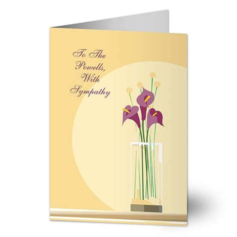 Personalized Sympathy Cards Flowers