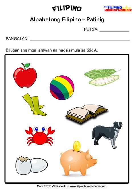 5 Free Patinig Worksheets Set 1 — The Filipino Homeschooler