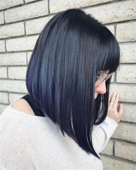 Midnight Blue 🌌 Bob Hairstyles With Bangs Bob Haircuts For Women Long