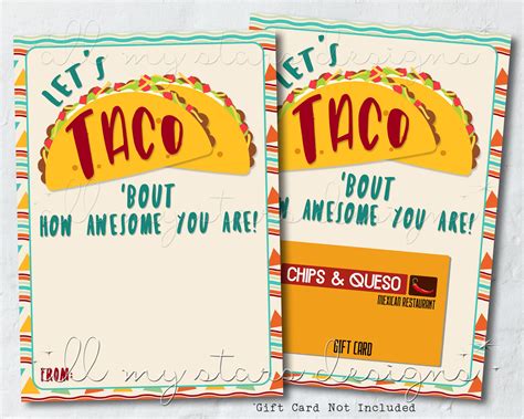 Printable Let S Taco Bout How Awesome You Are T Etsy