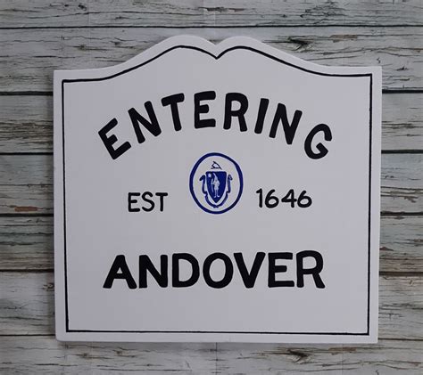 Entering Town Sign Massachusetts Sign Etsy