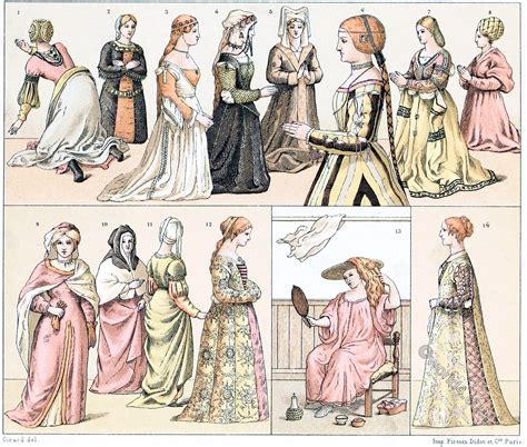 Female Fashions In The 14th 15th And 16th Centuries Italian