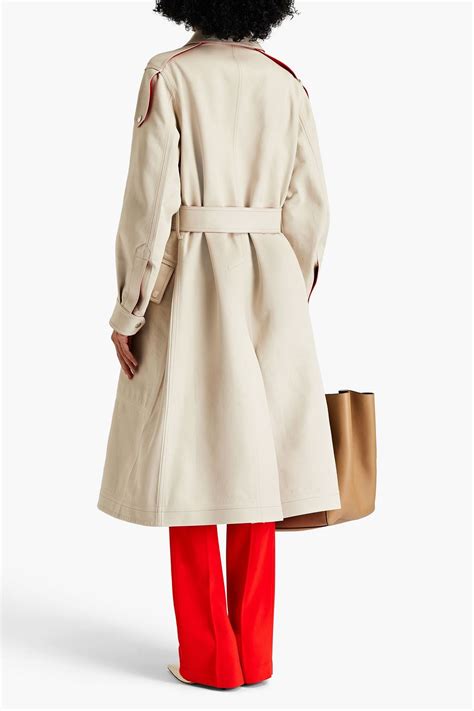 Victoria Beckham Belted Cotton And Silk Blend Gabardine Trench Coat The Outnet
