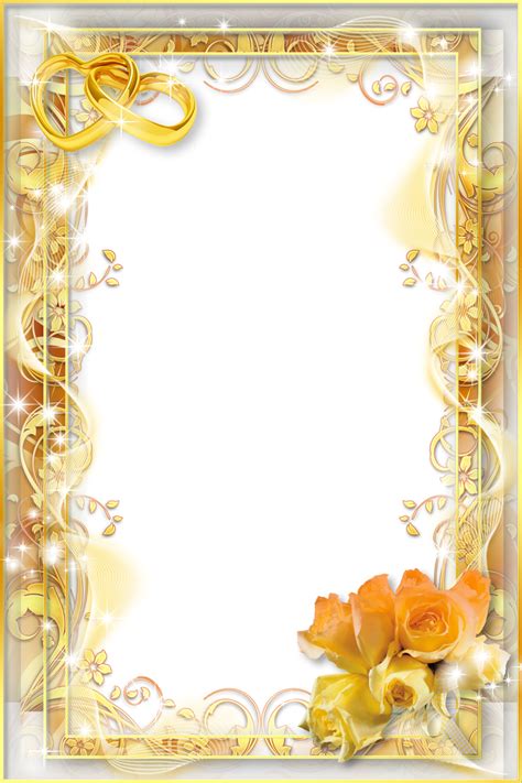 Wedding Frame Png Transparent Image Download Size 853x1280px