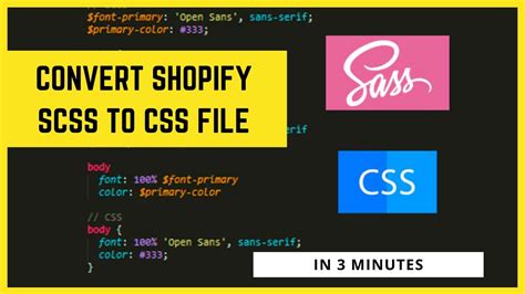 How To Convert Scss And Scss Liquid Files To Css And Css Liquid Files Covert SCSS To CSS