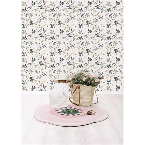 Le rose est une couleur qui se mélange avec des teintes claires naturelles mais aussi avec du gris, des couleurs chaudes comme de. papier peint Fleurs fond rose pâle Lilipinso H0539