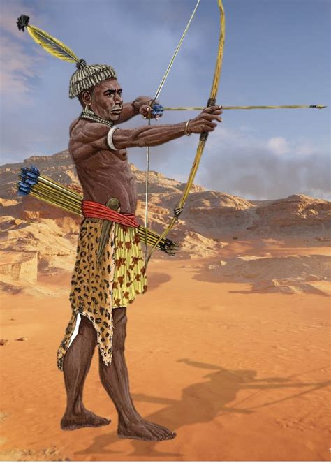 33 Ethiopian Archer Of Zerahs Army 898 Bce Africa People Tribal Warrior Ancient Egypt