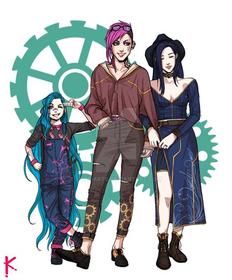 Vi Jinx And Caitlyn Casual Outfit By Hype Arts On Deviantart Vi