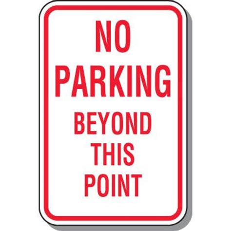 No Parking Beyond This Point Sign Etsy