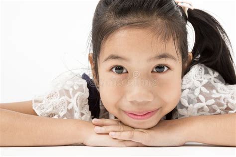 Portrait Of Little Asian Girl With Smiles Face Stock Photo Image Of