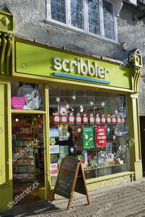 Scribbler Decorates Front Shop Window Mooning Editorial Stock Photo