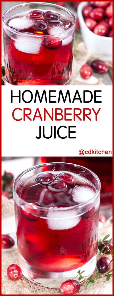 Cranberry Juice Recipe Cdkitchen Com