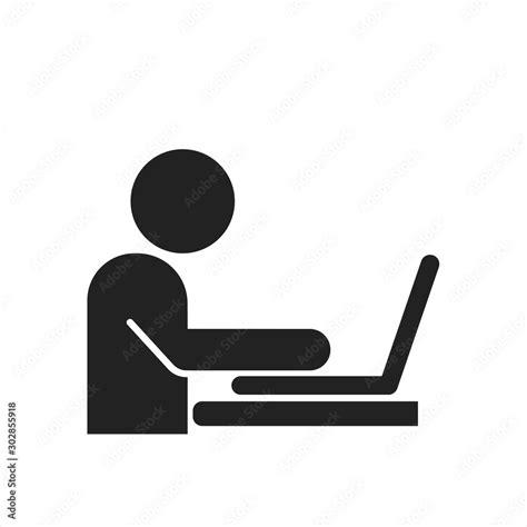 Office Working Icon In Trendy Flat Style Isolated On Background Office