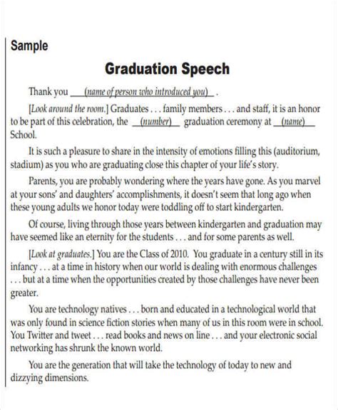 How To Write A Speech On Graduation Ceremony
