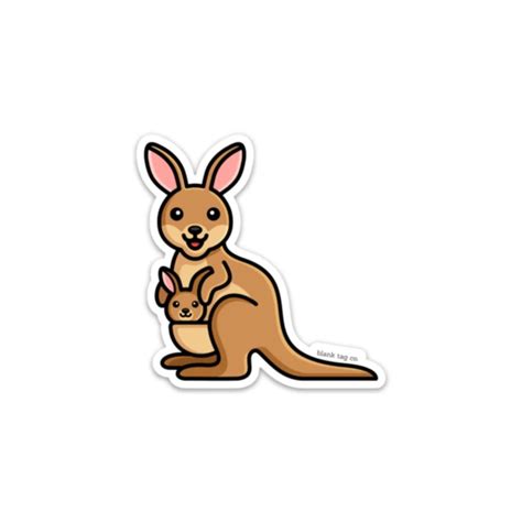 The Kangaroo Sticker Pegatinas Bonitas Dibujos De Animales Tiernos