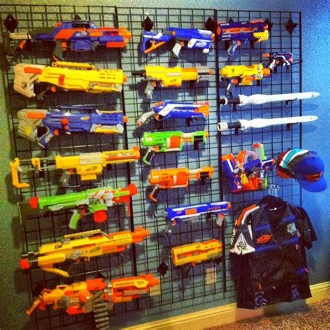 Nerf gun rack we had to control the chaos somehow. Pin on Nerf Storage