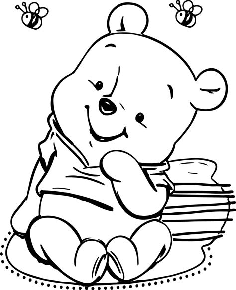 Baby Pooh Bear Coloring Page Bellajapapu