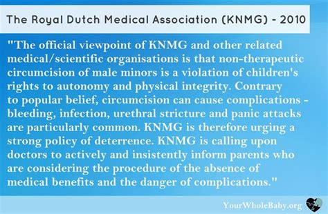 Royal Dutch Medical Association Knmg Policy Position On Male Infant