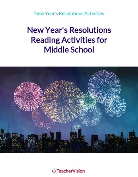 New Years Resolutions Activities Grades 6 8 Teachervision
