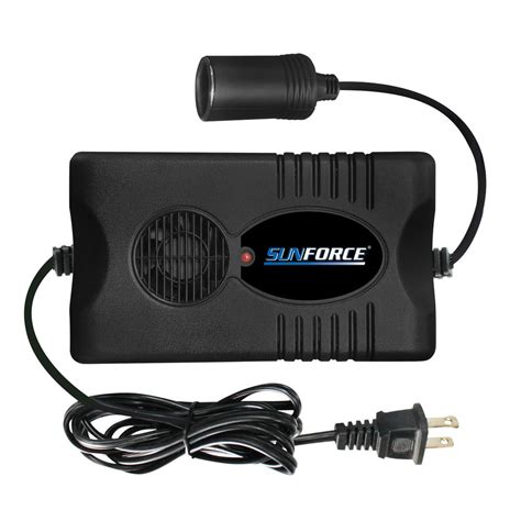 Note that it makes a squarewave output, not a sinewave, and some devices do not handle this. Sunforce 10 Amp AC/DC Power Converter-55510 - The Home Depot