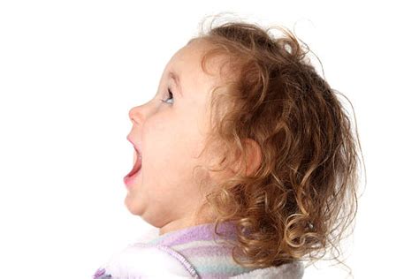 Royalty Free Mouth Open Child Little Girls Side View Pictures Images