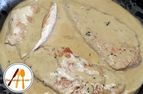 Escalope de dinde à la crème