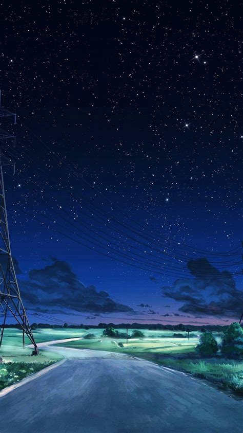 Anime Night Sky Wallpaper Anime Stars Wallpaper Sky Atmosphere Space Darkness Night Universe