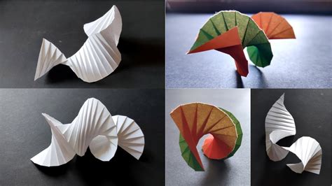 Paper Folding Paper Sculptures Hyperbolic Origami 3d Paper Spiral