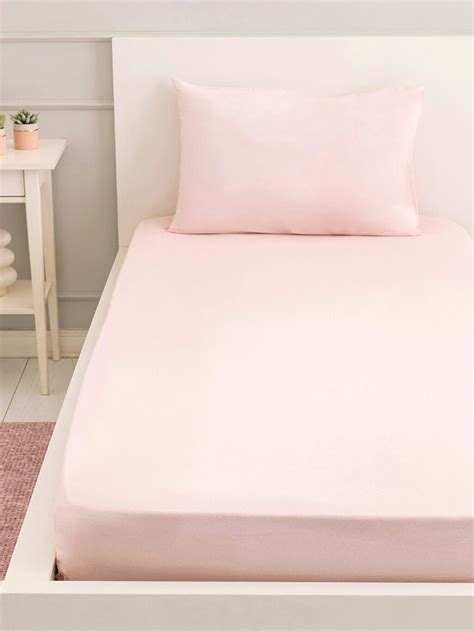 Single Cotton Flat Elastic Bed Sheet 100x200x30 Cm S2fr15z8 Fzy