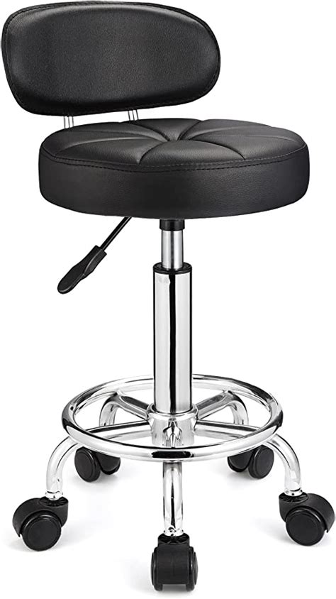 Hmtot Swivel Stools With Wheels Height Adjustable Rolling Spa Stool
