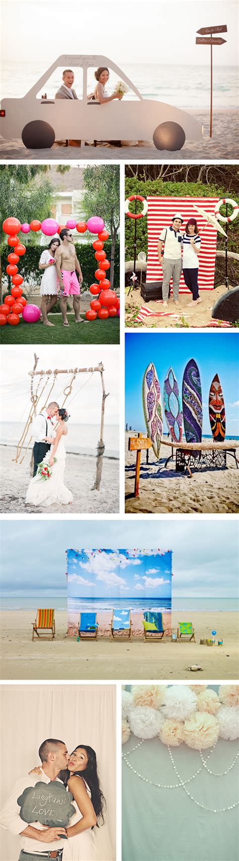 Creative Beach Wedding Photo Booth Ideas The Destination Wedding Blog