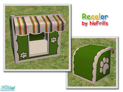 The Sims Resource Pet House With Awning Rc08