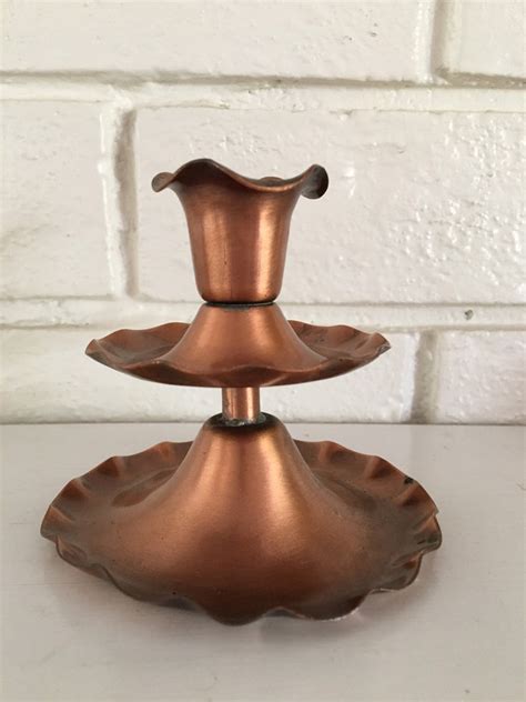 Vintage Gregorian Copper Tiered Candle Holder Etsy