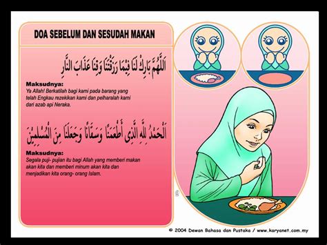 Berdoa sebelum belajar dan berdoa setelah belajar bertujuan agar ilmu yang dipelajari bisa kita terima dengan baik. Jom Belajar Bersama-sama: DOA SEBELUM DAN SELEPAS MAKAN