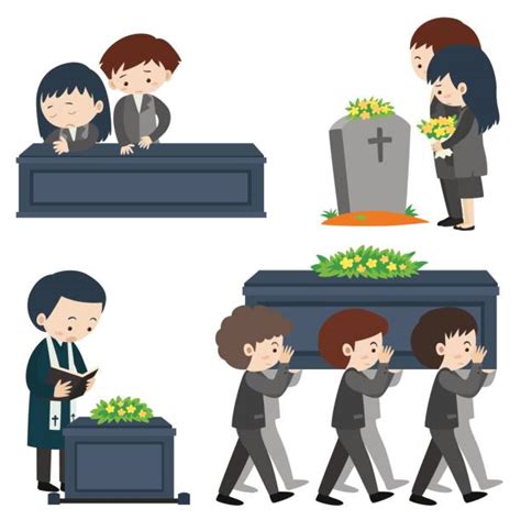 Clip Art Of A Funeral Illustrations Royalty Free Vector Graphics