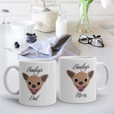 Personalized Chihuahua Pet Name Coffee Mug T Set For Dog Mom Dog